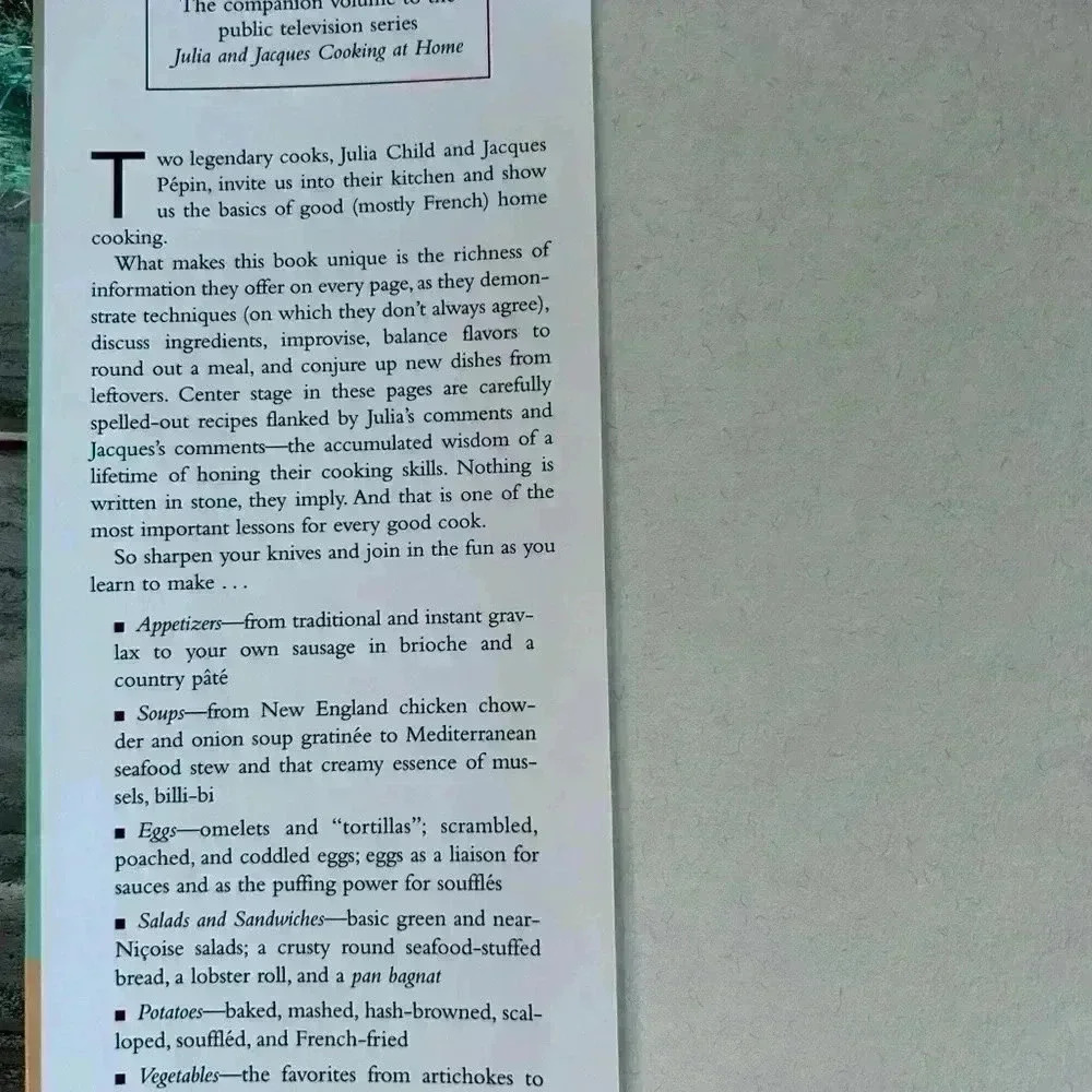 Julia and Jacques Cooking at Home. By Julia Child and Jacques Pepin vintage 1993 - Picture 4 of 10